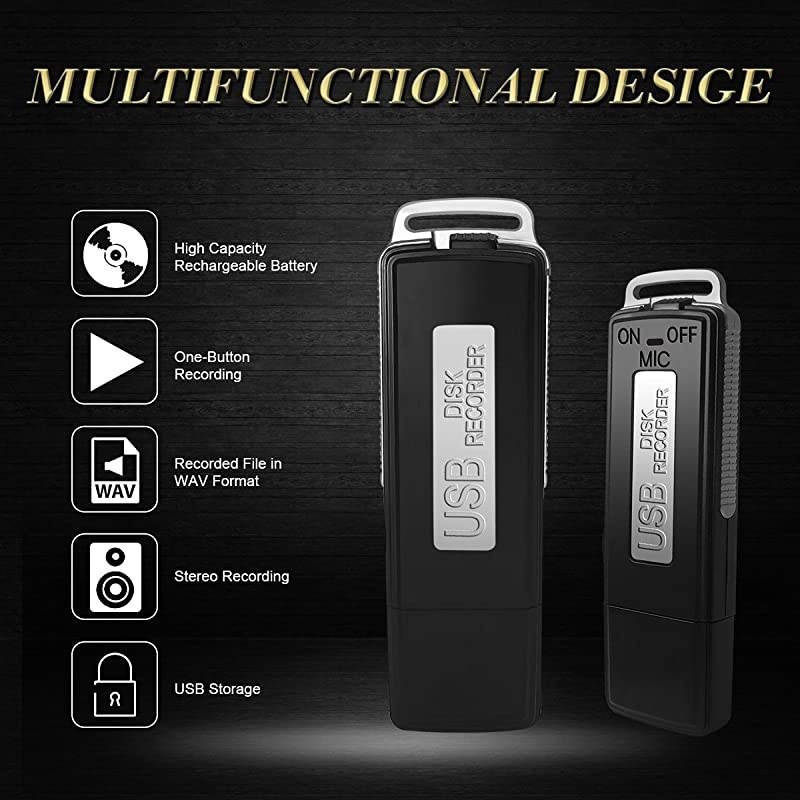 Voice Recorder Upgraded Voice Activated Recorder 8GB Sound Audio Recorder Dictaphone 160 Hours Recordings Capacity Dictaphone Tape Recorder Recording Device for Lectures Meetings