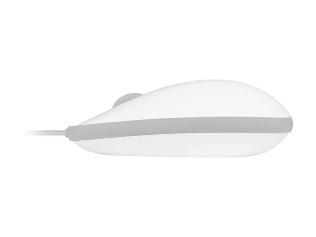 macally BUMPER MOUSE White Wired Optical Mouse