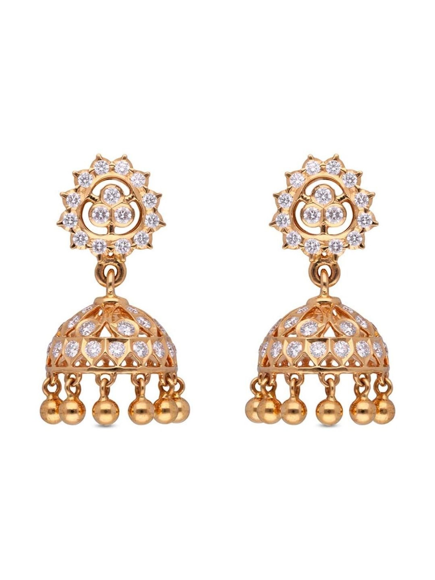 CKC Timeless Charm: Traditional Diamond Close-Setting Jumka