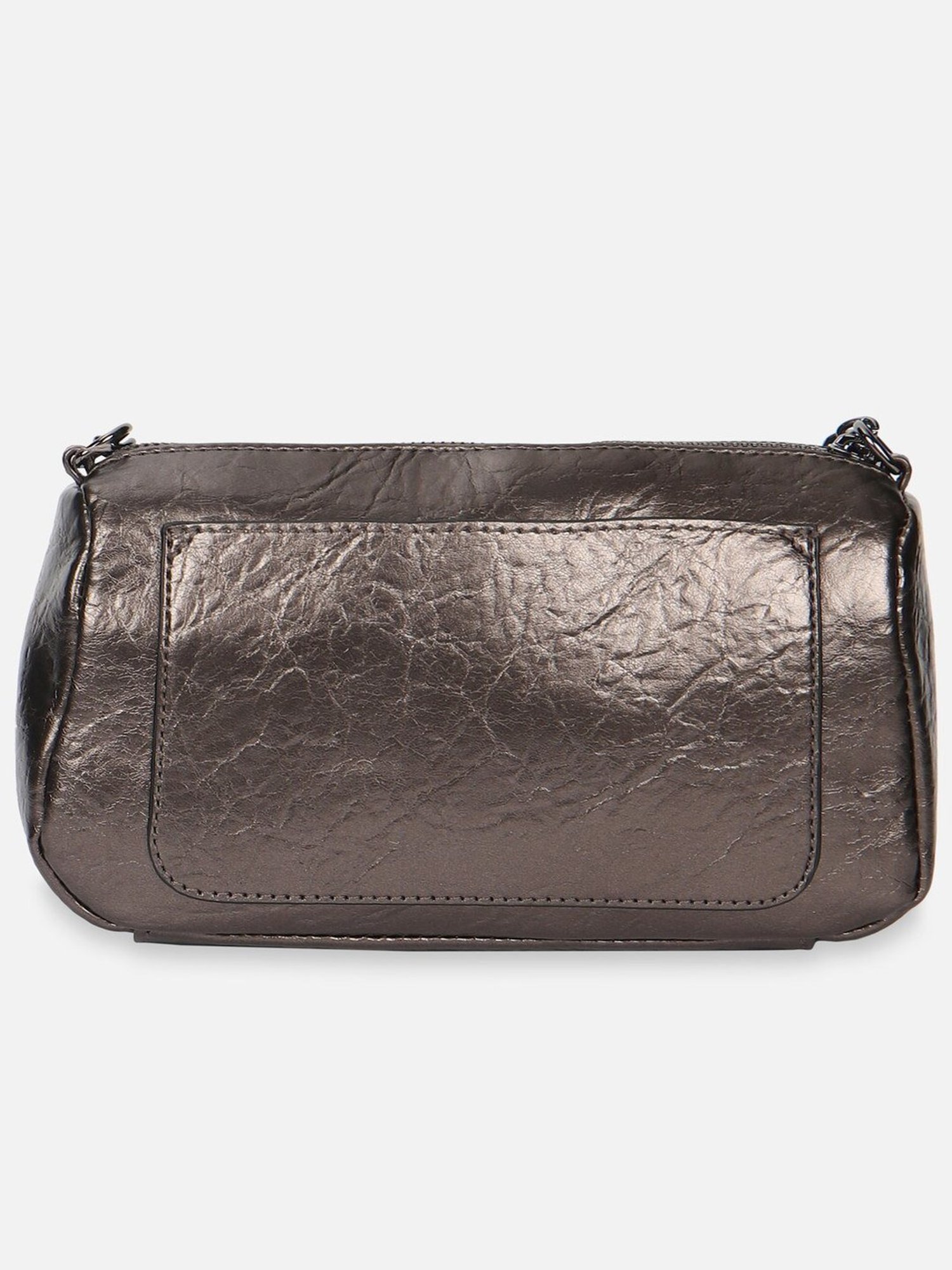 Allen Solly Brown Textured Medium Sling Handbag