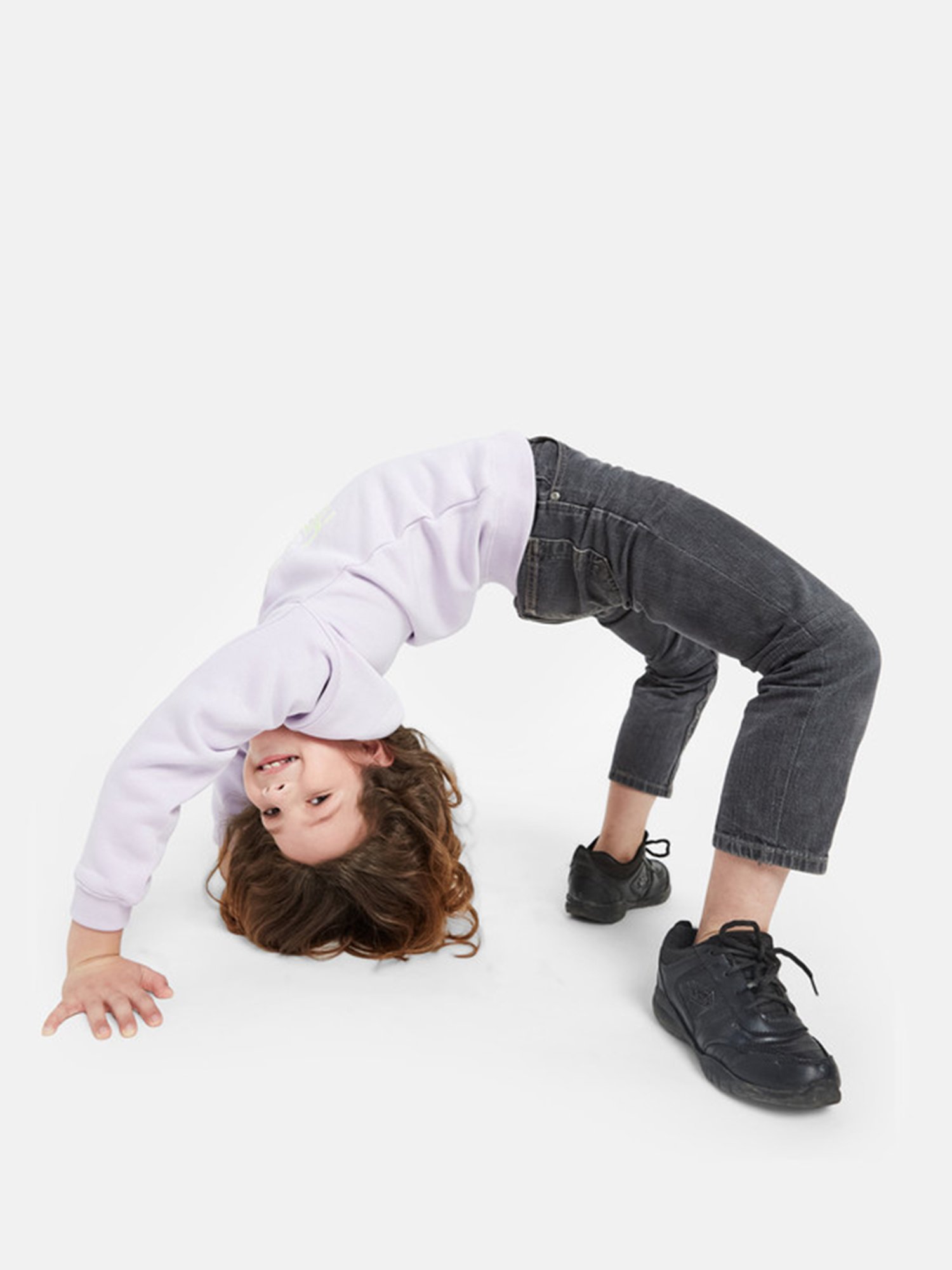 METTLE Kids Lavender Printed Full Sleeves Sweatshirt