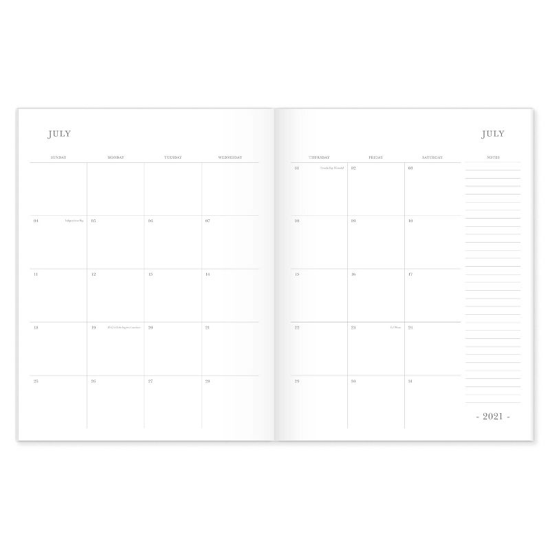 2021-22 Academic Planner 8.5" x 11" Stapled Monthly Pink Stripe - Sugar Paper™