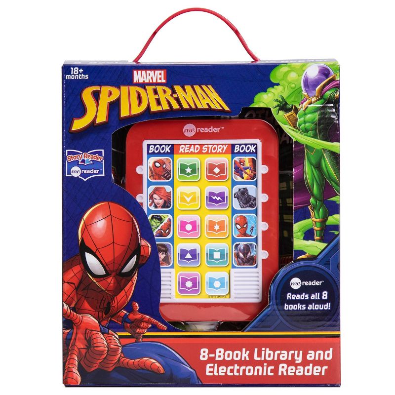 Pi Kids Marvel Spider-Man Electronic Me Reader and 8-Book Library Boxed Set