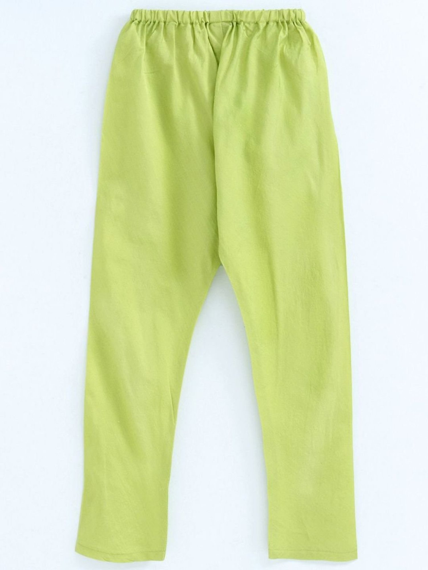 TWISHA Kids Green & Blue Self Full Sleeves kurta Set