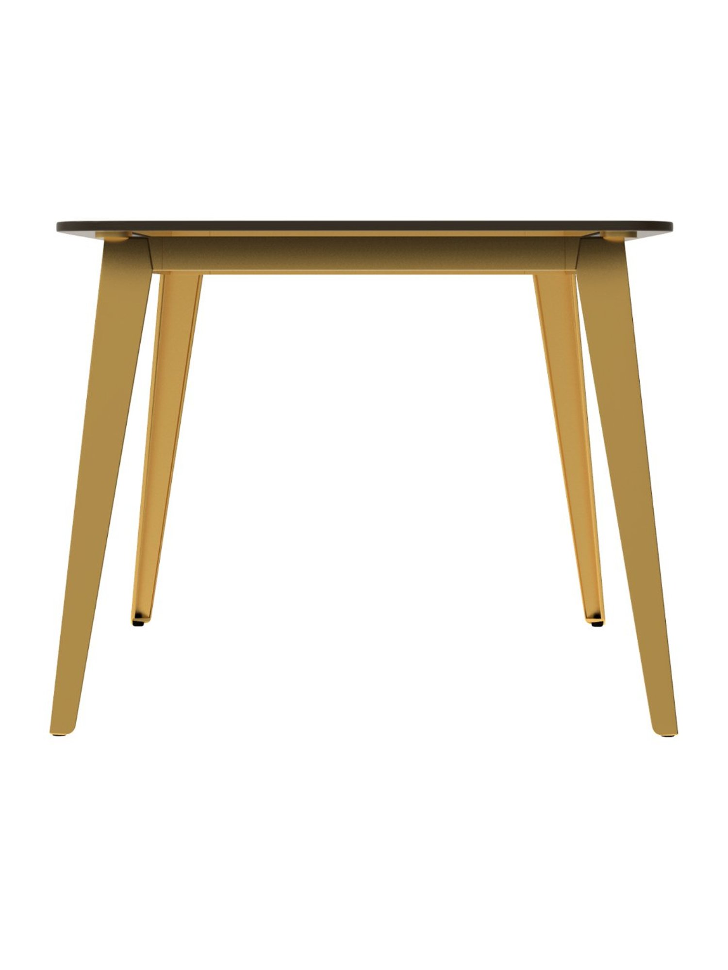 Godrej Interio Aurelia Grey & Yellow Tempered Glass 6 Seater Rectangular Dining Table