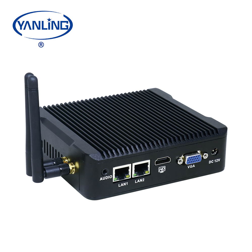 YANLING 4K Fanless Mini PC, Intel Celeron J1900/Intel Pentium N3540 CPU, Desktop Computer, Windows 10 Pro VGA/HDMI/1USB3.0/5USB2.0/LAN, 8 RAM/64 SSD)
