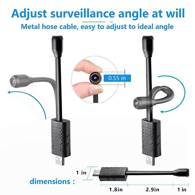 Spy Hidden CameraRettru Portable HD 1080P Nanny Camera with Motion DetectionPerfect Indoor and Outdoor Tiny Covert for Indoor Security Inside Spying