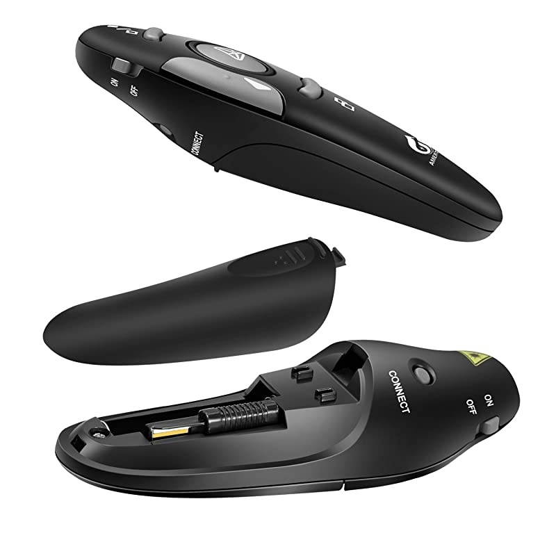 Wireless Presenter PPT Controller Presentation Remote Control Laser Pointer USB Mouse Clicker Flip Pen