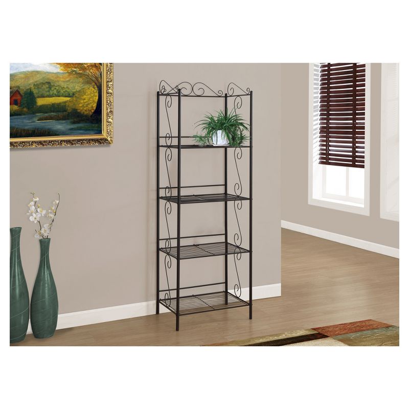 70" Bookcase with Étagère Copper Metal - EveryRoom