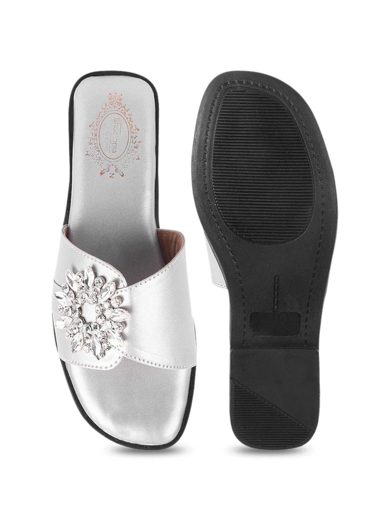 Shoetopia Women's Silver Casual Sandals