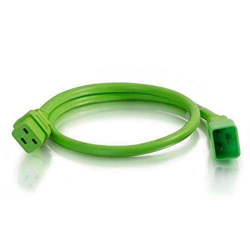 C2G/Cables to Go 17741 C19-C20 Power Extension 12awg 6ft Green