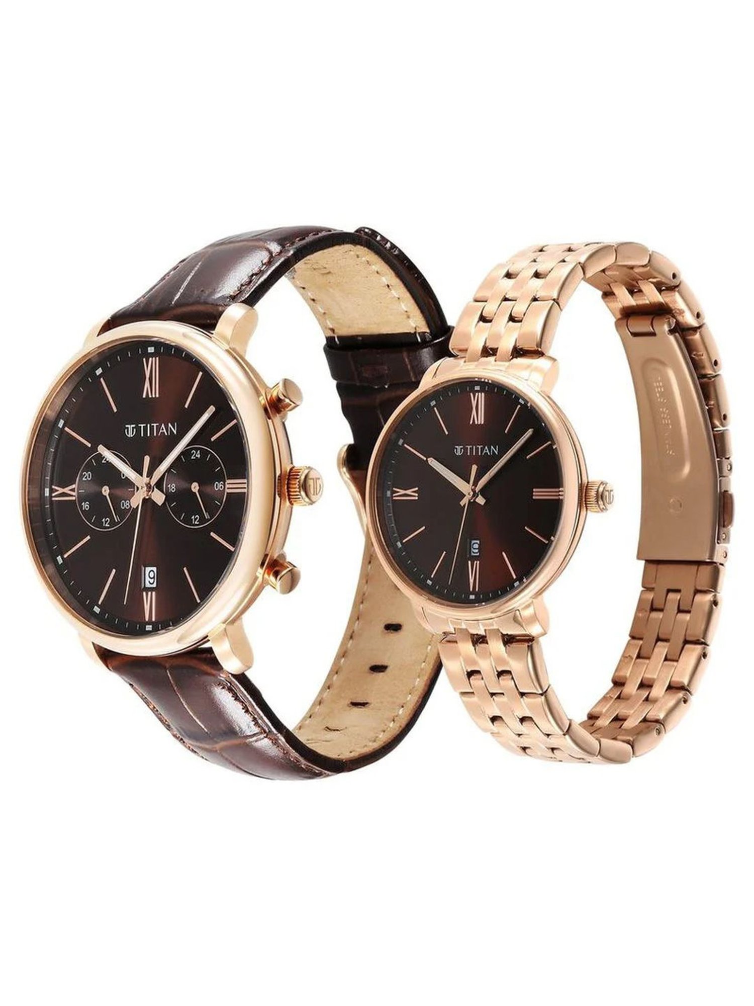 Titan 9400794207WZ02P Bandhan Analog Watch for Couple
