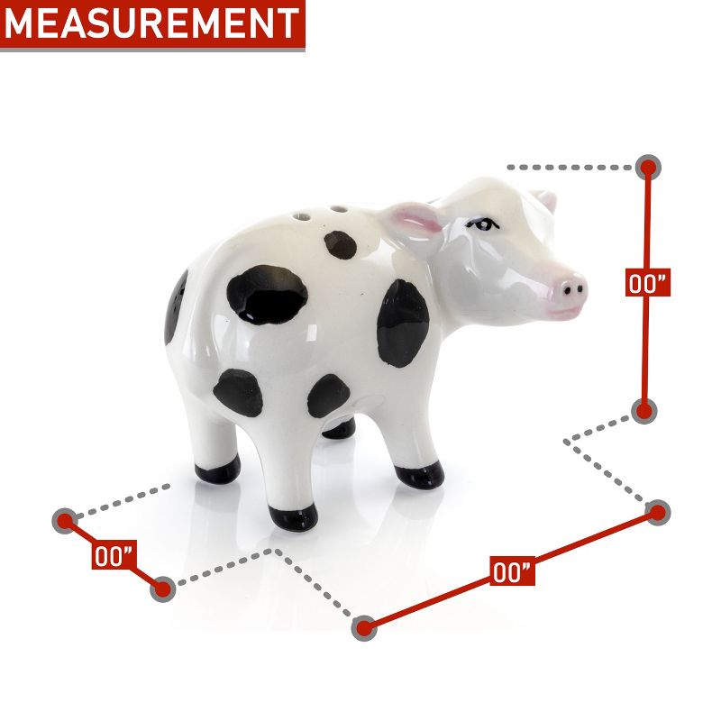 Gibson Urban Market For Your Happy Place 2 Piece Salt and Pepper Shaker Cow Set