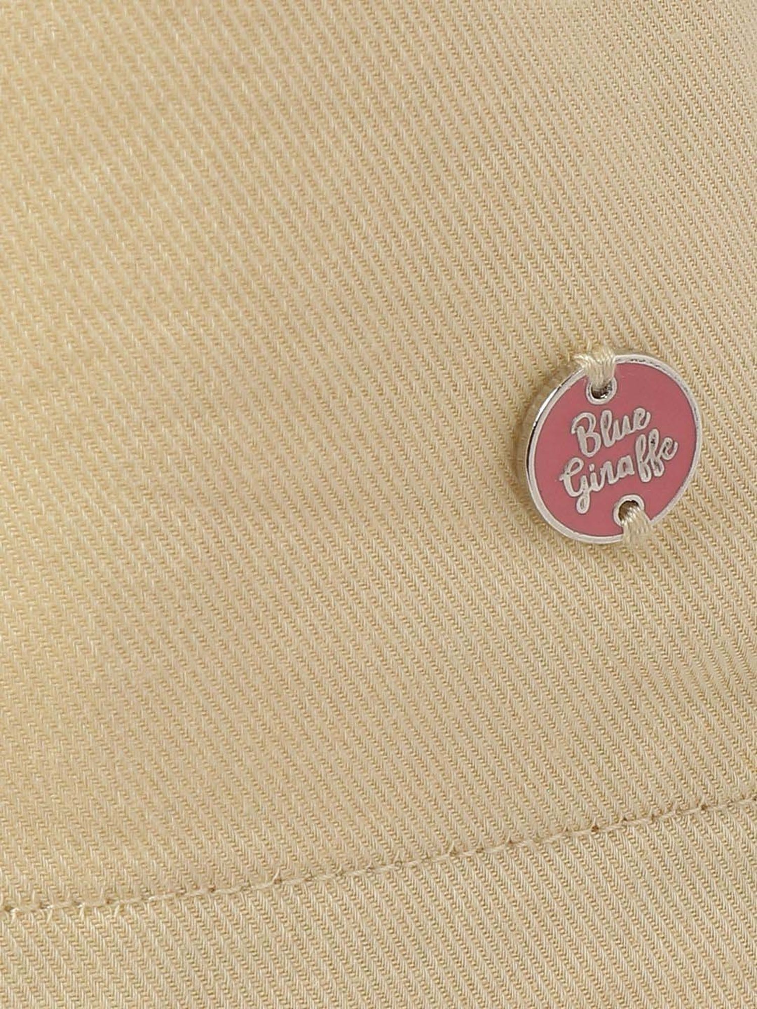 Blue Giraffe Girls Beige Embroidery Full Sleeves Dress