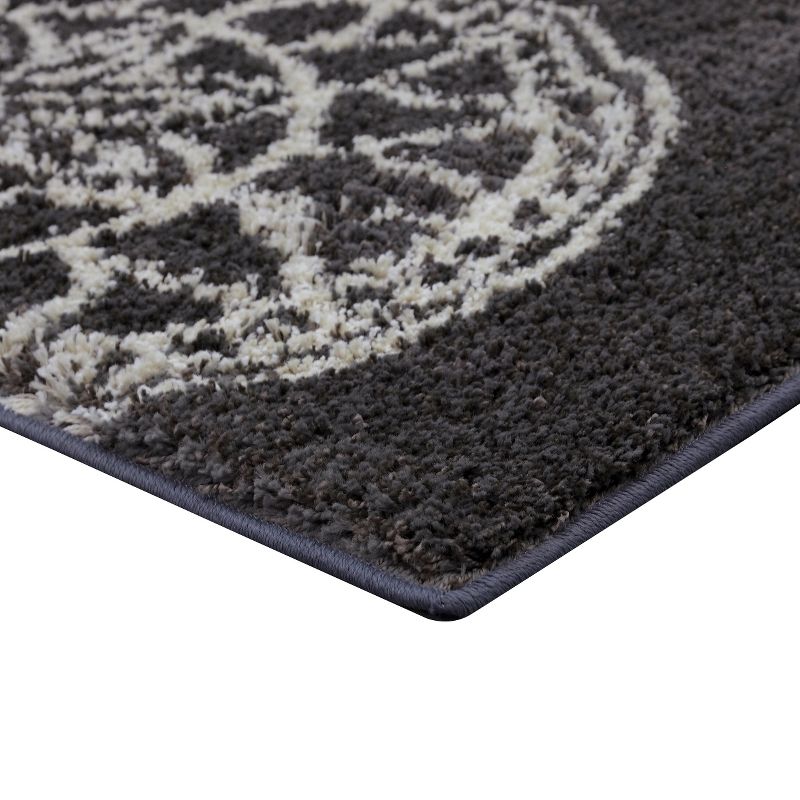 5'x7' Home Medallion Shag Area Rug Gray - Mohawk