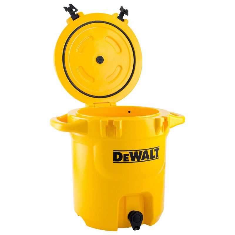 DeWALT Portable 5 Gallon Water Jug Dispenser Cooler w/ Spout & Handles, Yellow