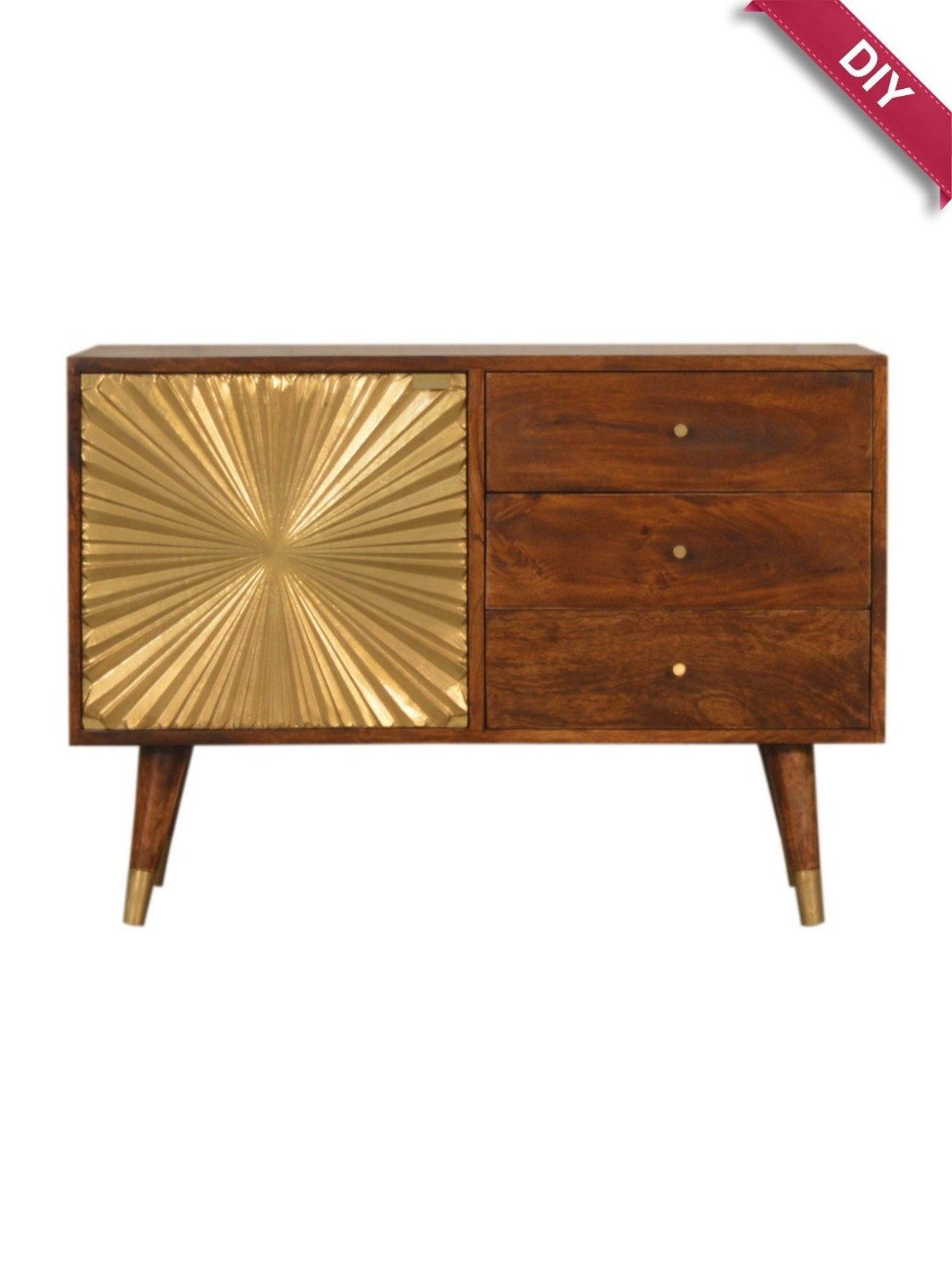 Artisan Furniture Manila Gold & Brown Wood Sideboard