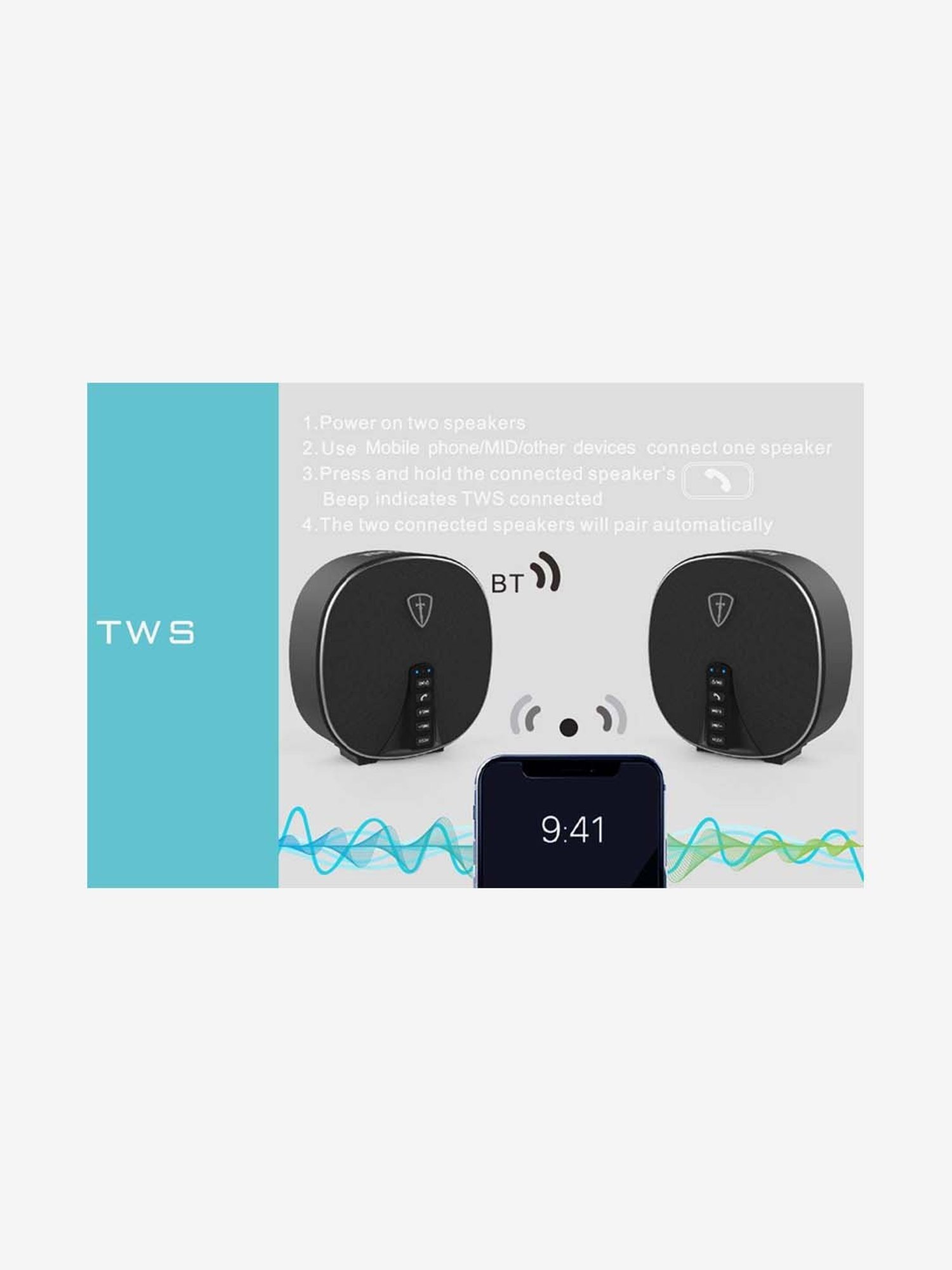 Tiitan TY52 High Bass True Wireless Bluetooth Speaker (Black)