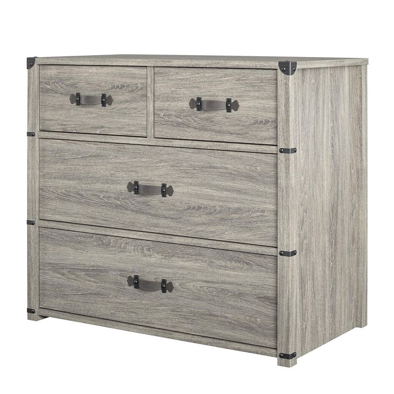 Nova 4 Drawer Storage Dresser - Grey Oak
