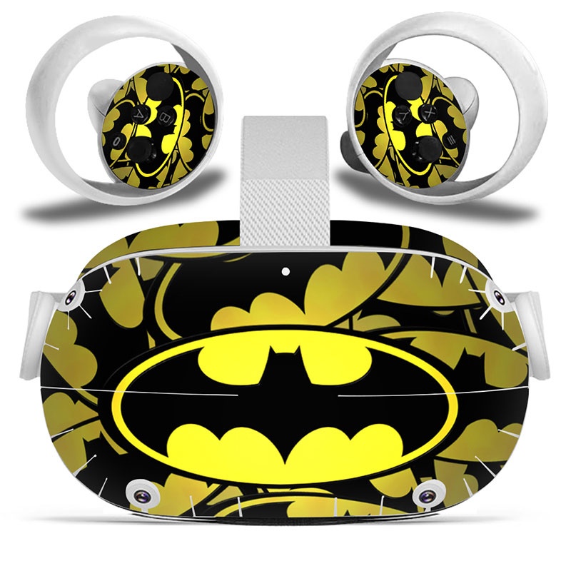 Amify Vinyl Skin Sticker for Oculus Quest 2 VR Headset Controller PVC Decals Cute Cartoon Wrap Cover for Oculus Quest 2 Accessories