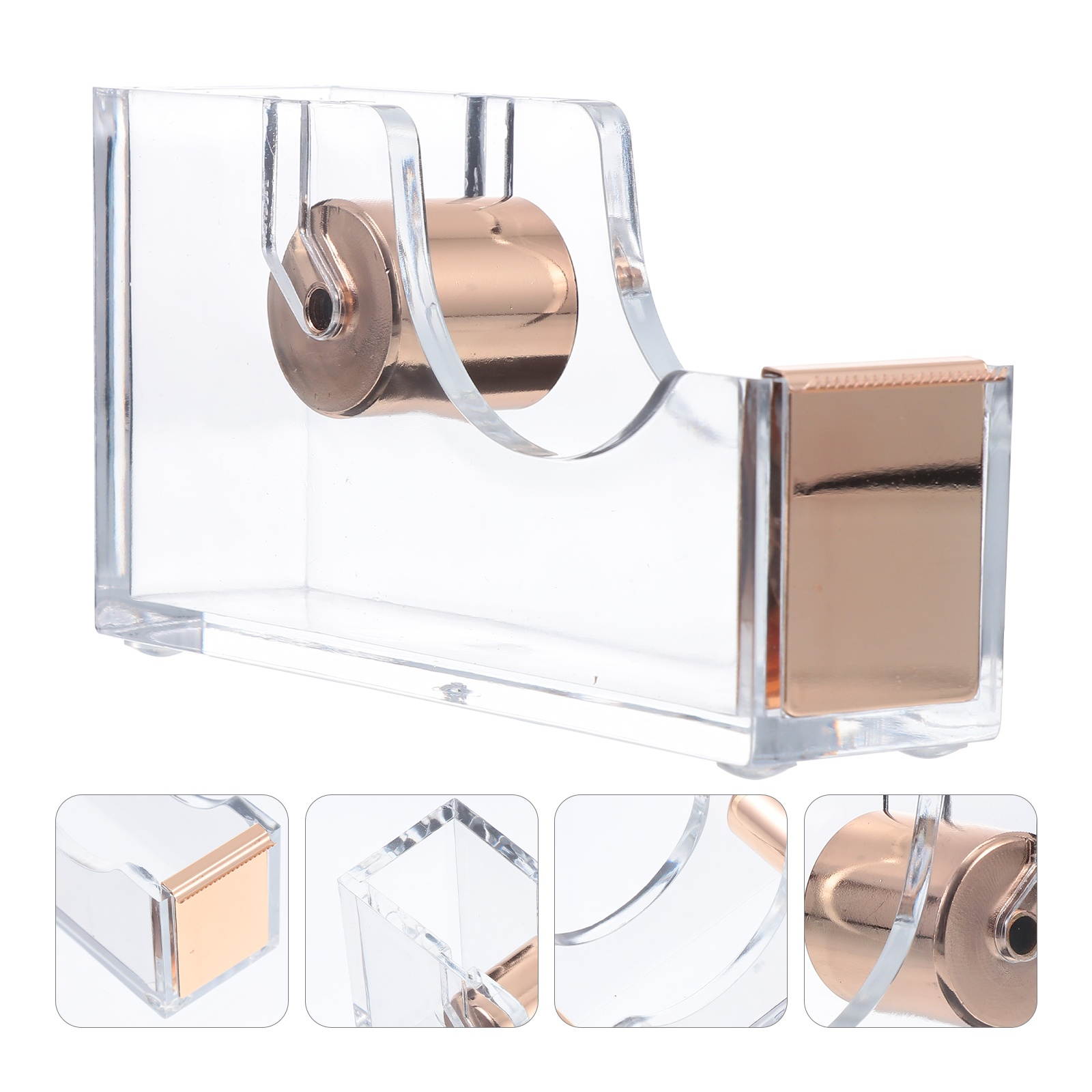 1pc Tape Seat Acrylic Tape Cutter Tape Cutting Tool Tape Base Tape Mount for School