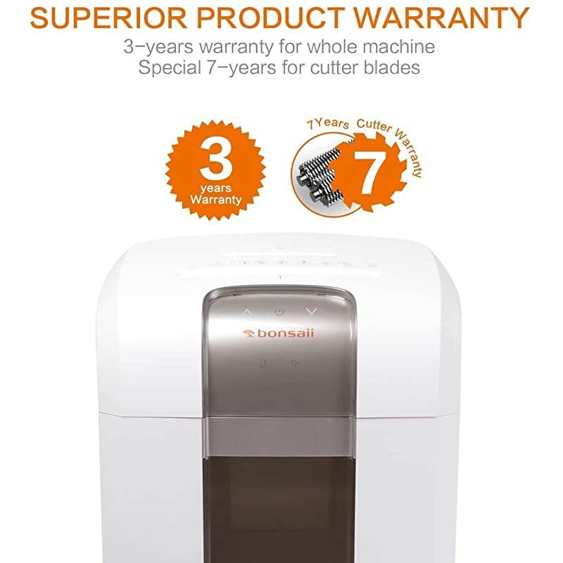 240-Minute Heavy-Duty Shredder, P-6 High-Security Micro-Cut Paper Shredder for Home & Office Use, Shreds CD/Credit Cards, 5-Sheet Shredding Capacity, White (5S30)