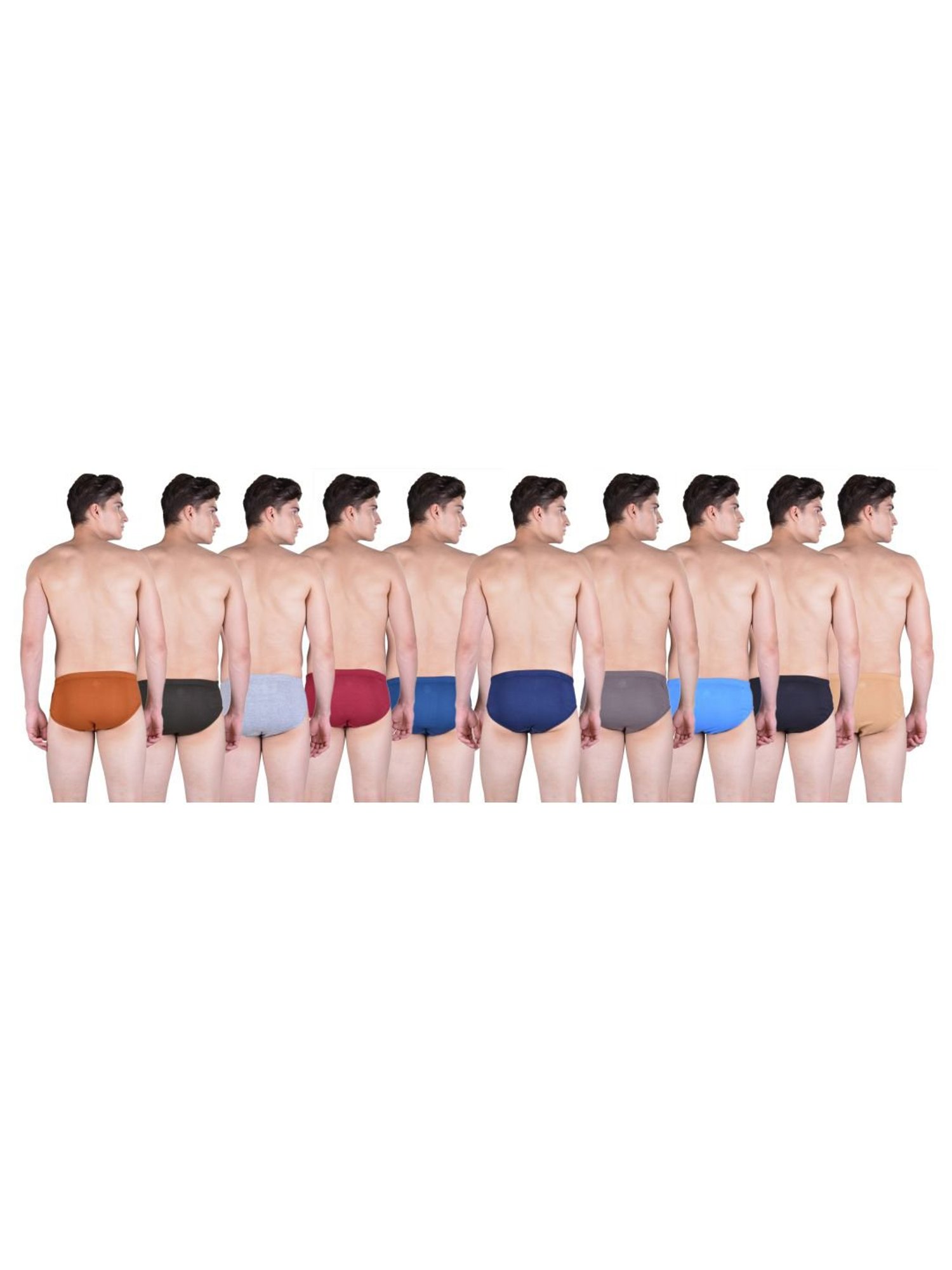 Dollar Bigboss Multicolored Cotton Regular Fit Briefs (Pack of 10)