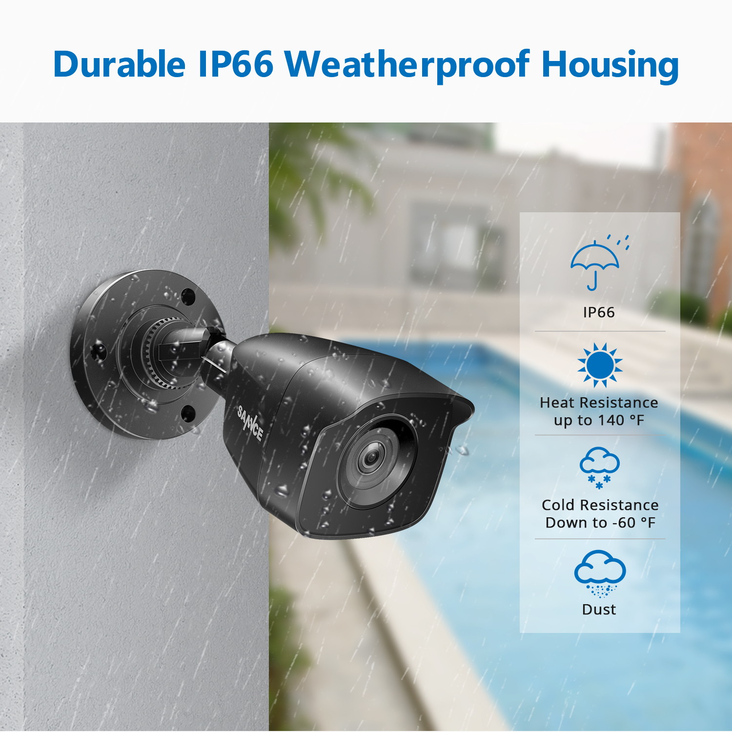 SANNCE 1080p 4CH  5-in-1 CCTV Security Camera System with 1TB and 4X Waterproof Wired Surveillance Cameras