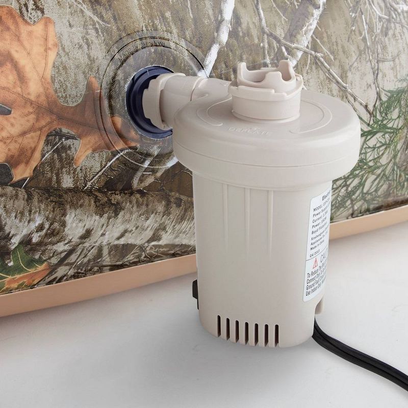 RealTree Edge Camo Lumbar Zone Comfort 13" Outdoor Air Mattress with Hands-Free Electric Pump - Queen