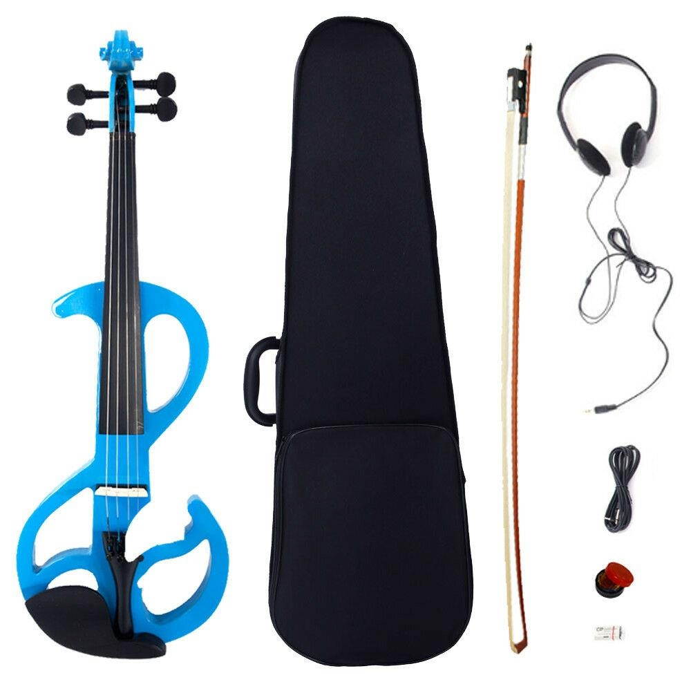 6 Color 8 Pattern Electric Violin with Case Bow Rosin Earphone Battery Line