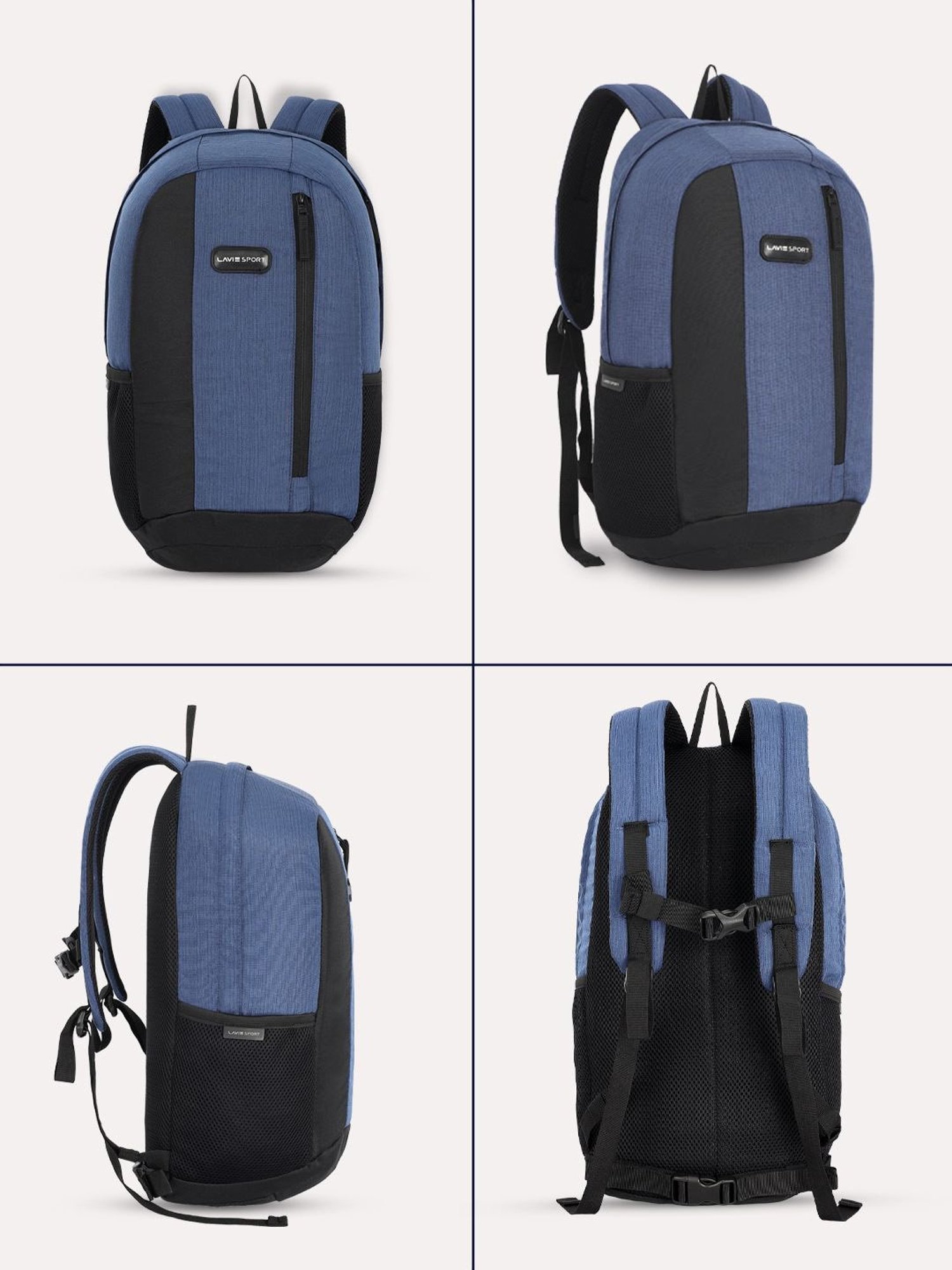 Lavie Sport 22L Edge Casual Backpack for Girls and Boys|Men & Women (Navy)