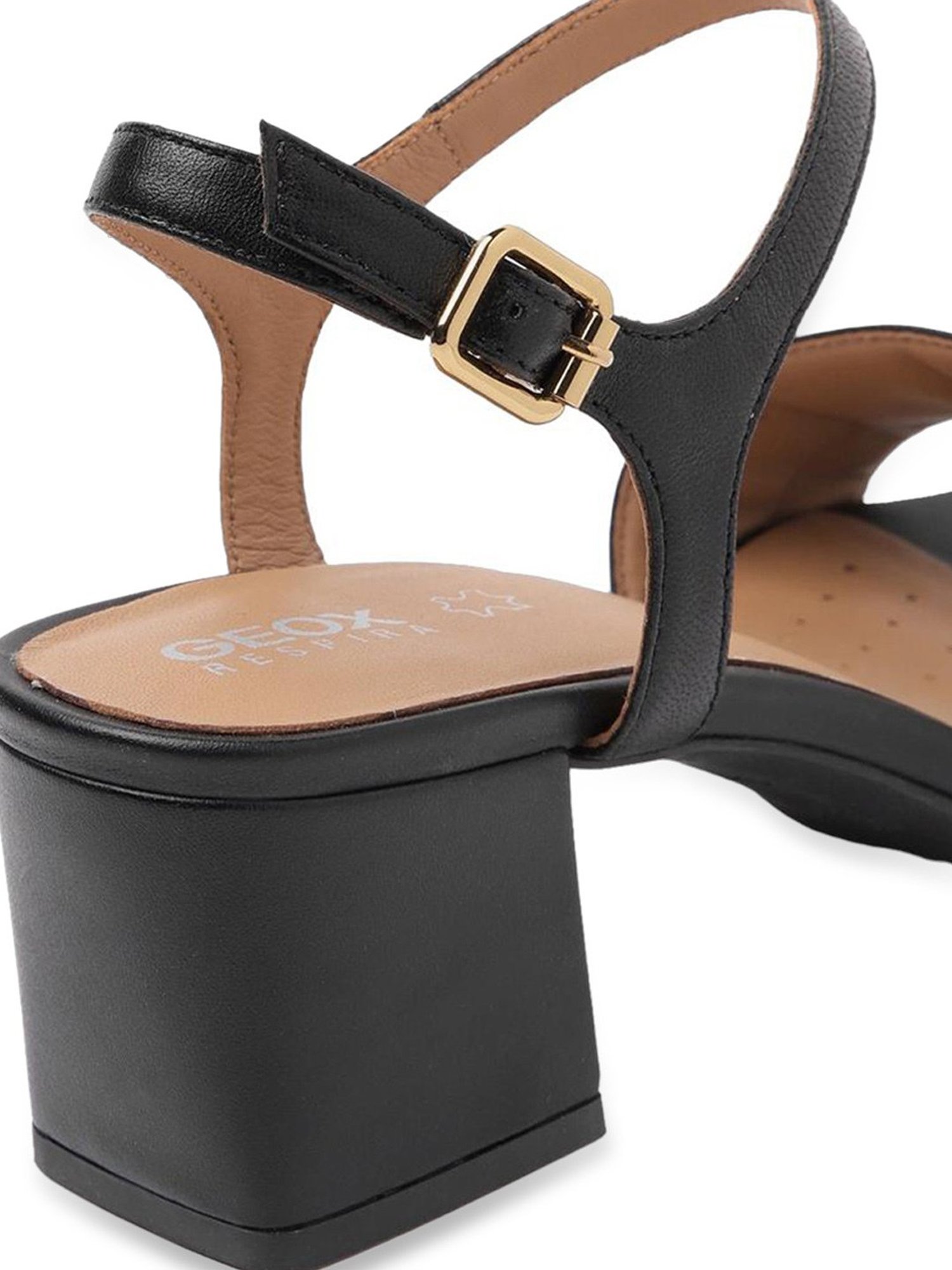 Geox Women's Eraklia 50 Black Ankle Strap Sandals