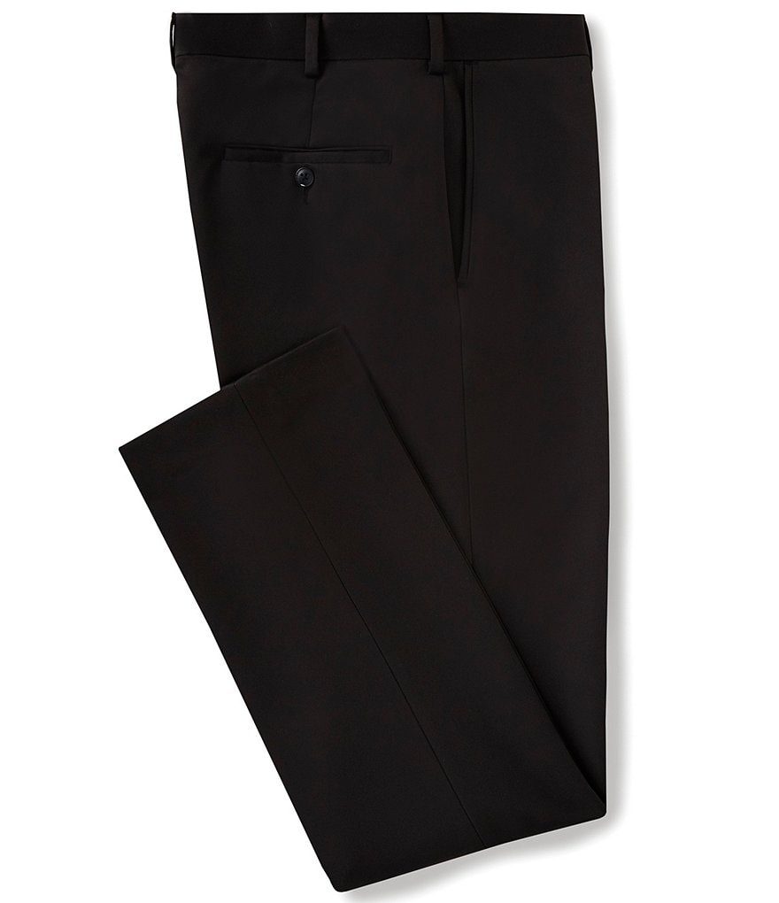 Hart Schaffner Marx Plaid Flat-Front Trouser Pants