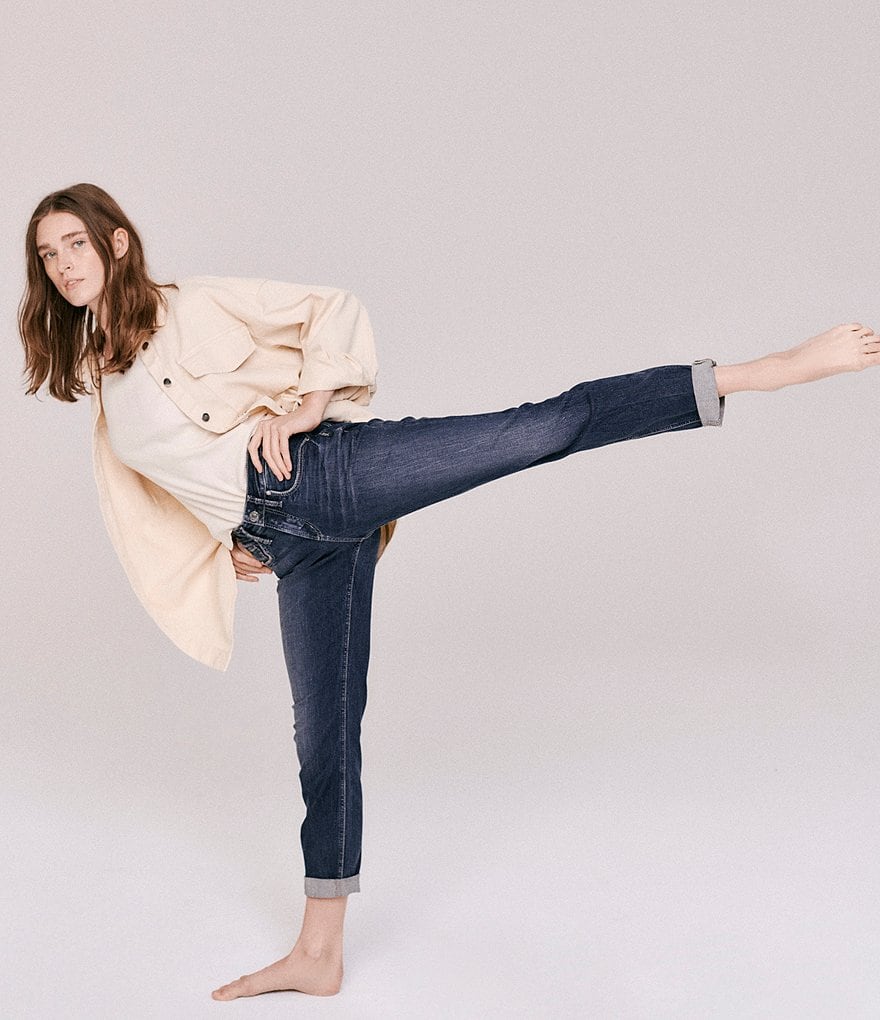 Silver Jeans Co. Boyfriend Mid Rise Rolled Cuff Jeans