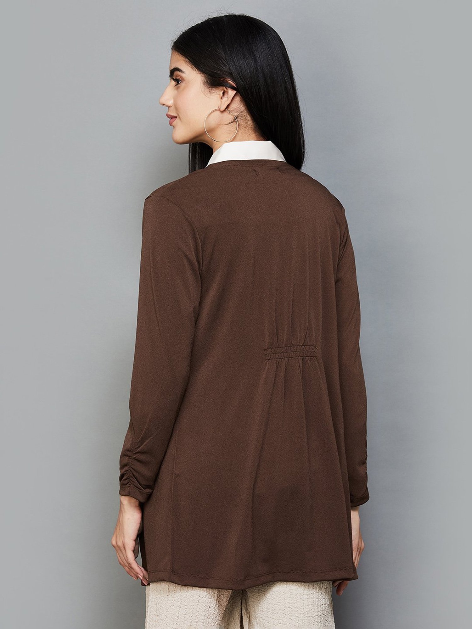 Code by Lifestyle Brown Plain Shrug