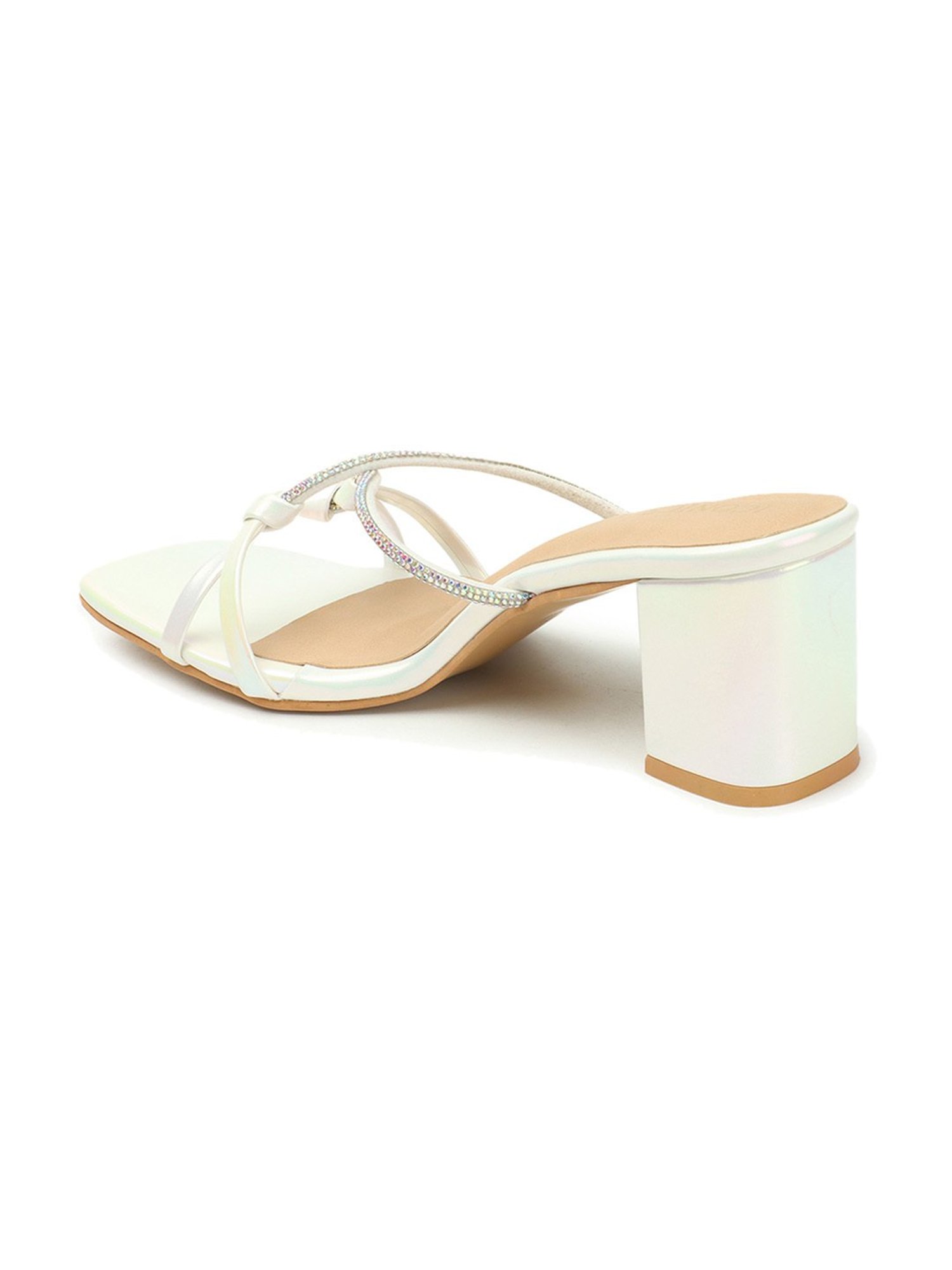 Iconics Women's White Casual Sandals