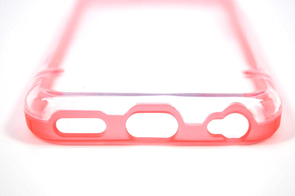Red Glow in the Dark Rubber Edge iPhone 5C Plastic Cell Phone Cover Case with Free Stylus