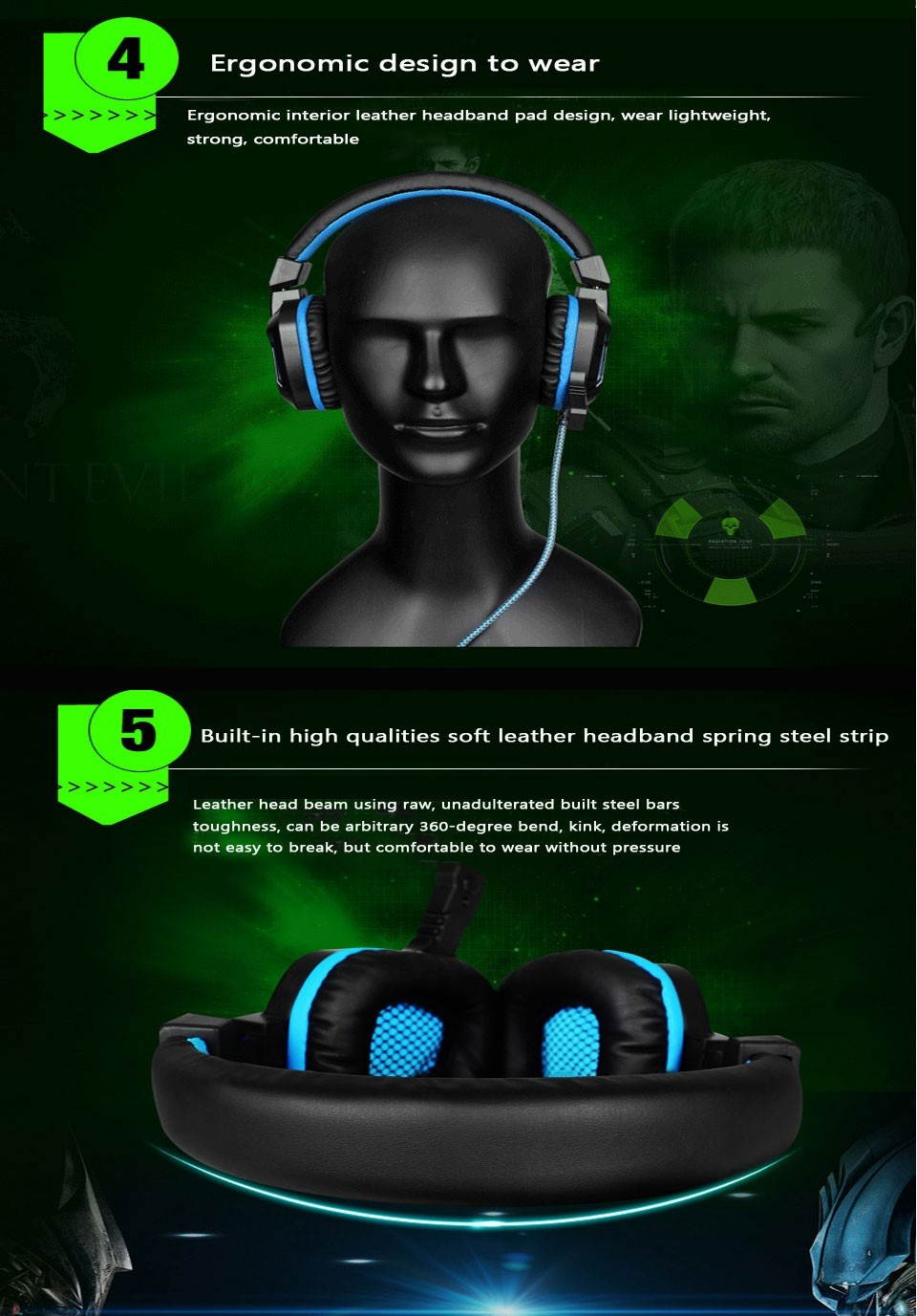 R8 Heavy Bass Light Comfortable Computer Games LED Luminous Headphone with 3.5 mm Jack Earphone Microphones Headset