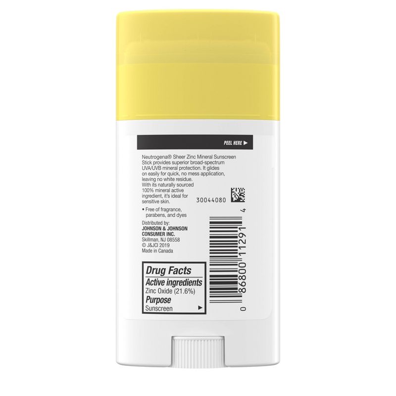Neutrogena Sheer Zinc Vitamin E Sunscreen Stick - SPF 50 - 1.5 oz