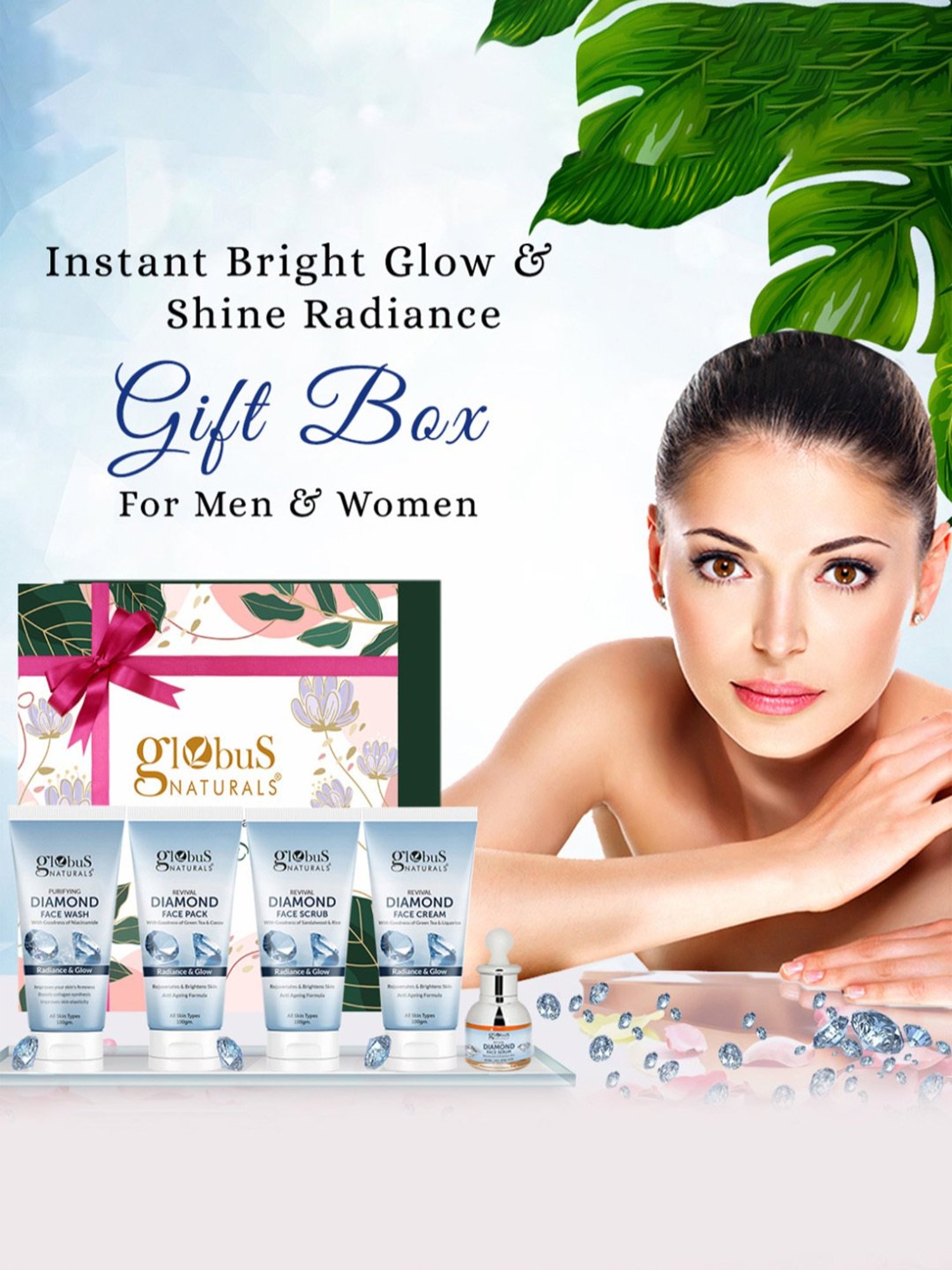 Globus Naturals Diamond Rakhi Gift Box - Set of 5