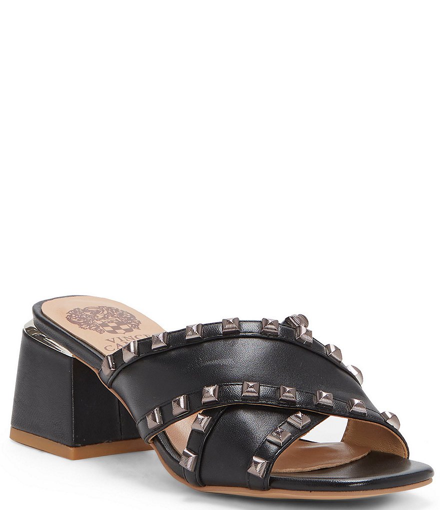 Vince Camuto Nadonie Studded Leather Criss-Cross Dress Sandals