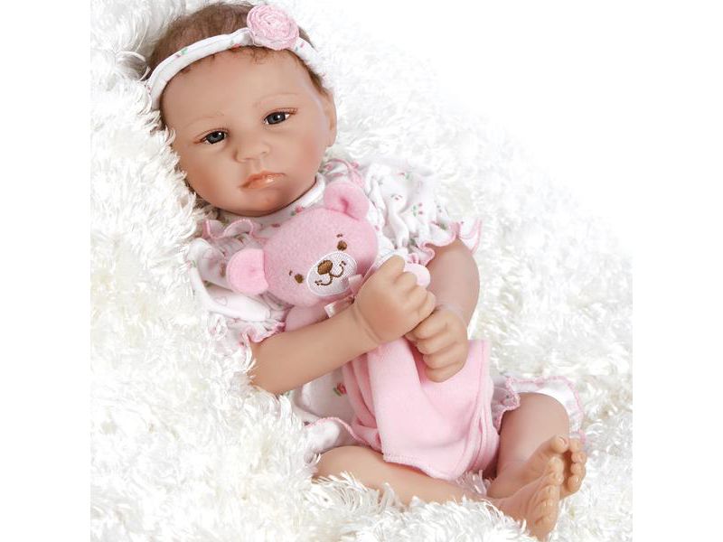 Paradise Galleries Lifelike & Realistic Newborn Reborn Baby Doll, Bundle of Joy, 18-inch Weighted Baby in GentleTouch Vinyl, 5-Piece Set