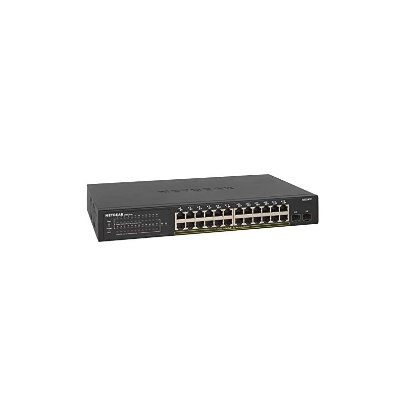26-Port PoE Gigabit Ethernet Smart Switch (GS324TP) - Managed, with 24 x PoE+ @ 190W, 2 x 1G SFP, Desktop or Rackmount, S350 series