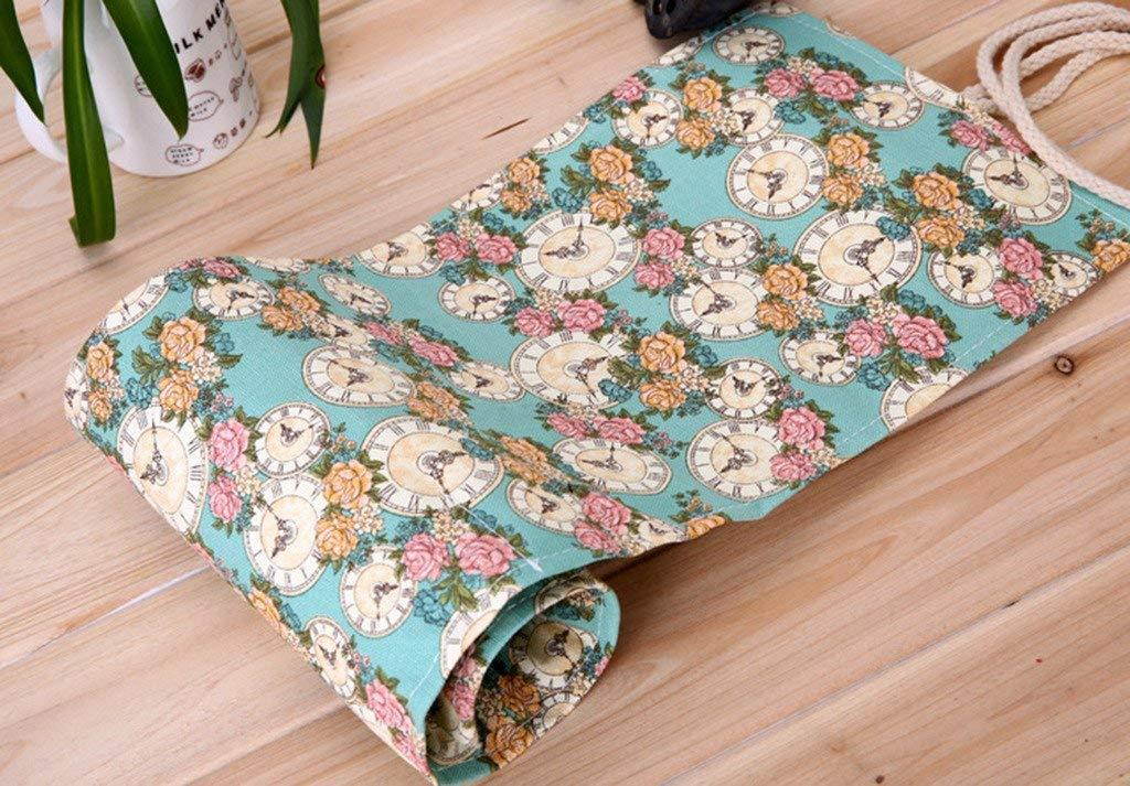 Kaariss Canvas Pencil Wrap, Travel Drawing Coloring Pencil Roll Organizer For Artist, Pencils Pouch Case Hold For 72 Colored Pencils (Pencils are NOT INCLUDED) Rose 72