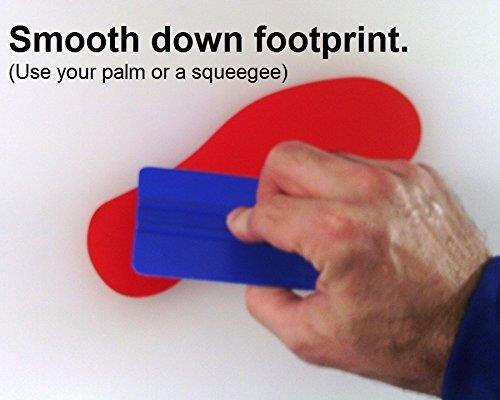 LiteMark X-Large Size Baby Blue Removable Footprint Decal Stickers for Floors and Walls - Pack of 4 (2 Pairs)