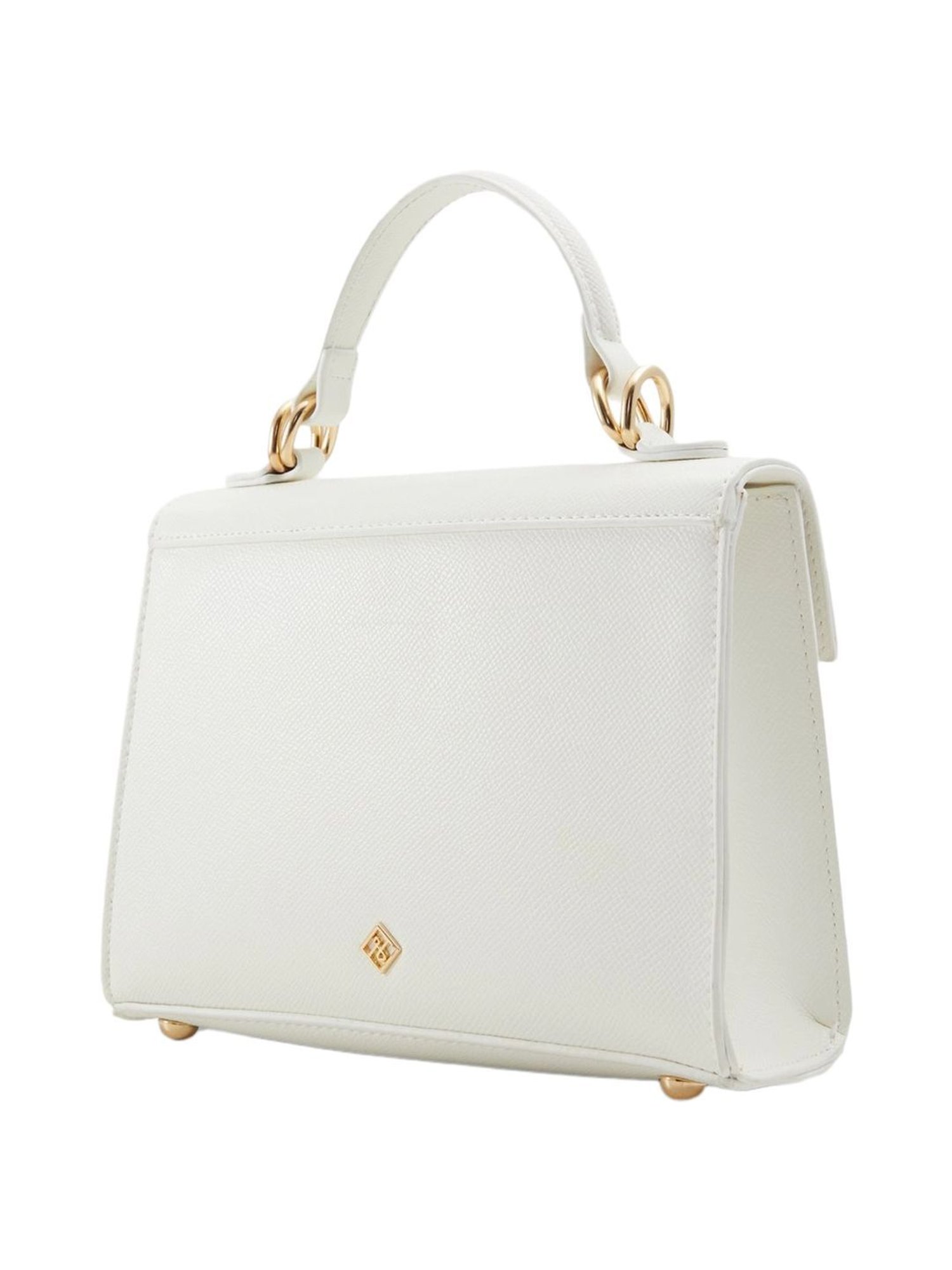 Call It Spring White & Beige Solid Small Handbag