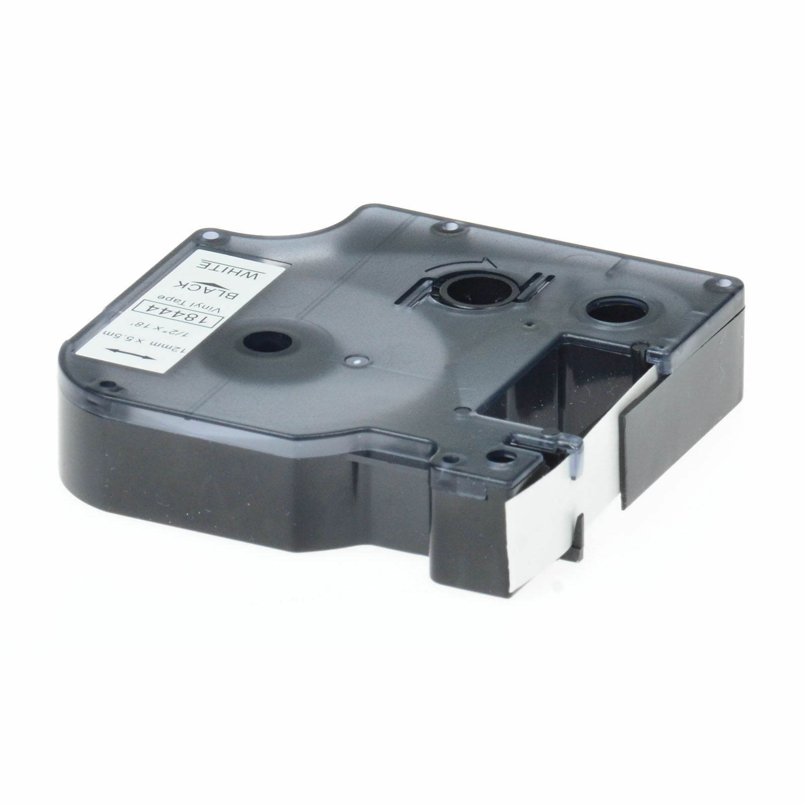 2 PK Black on WHITE VINYL LABEL 1/2" 18444 for DYMO RHINO LabelManager 450D 280