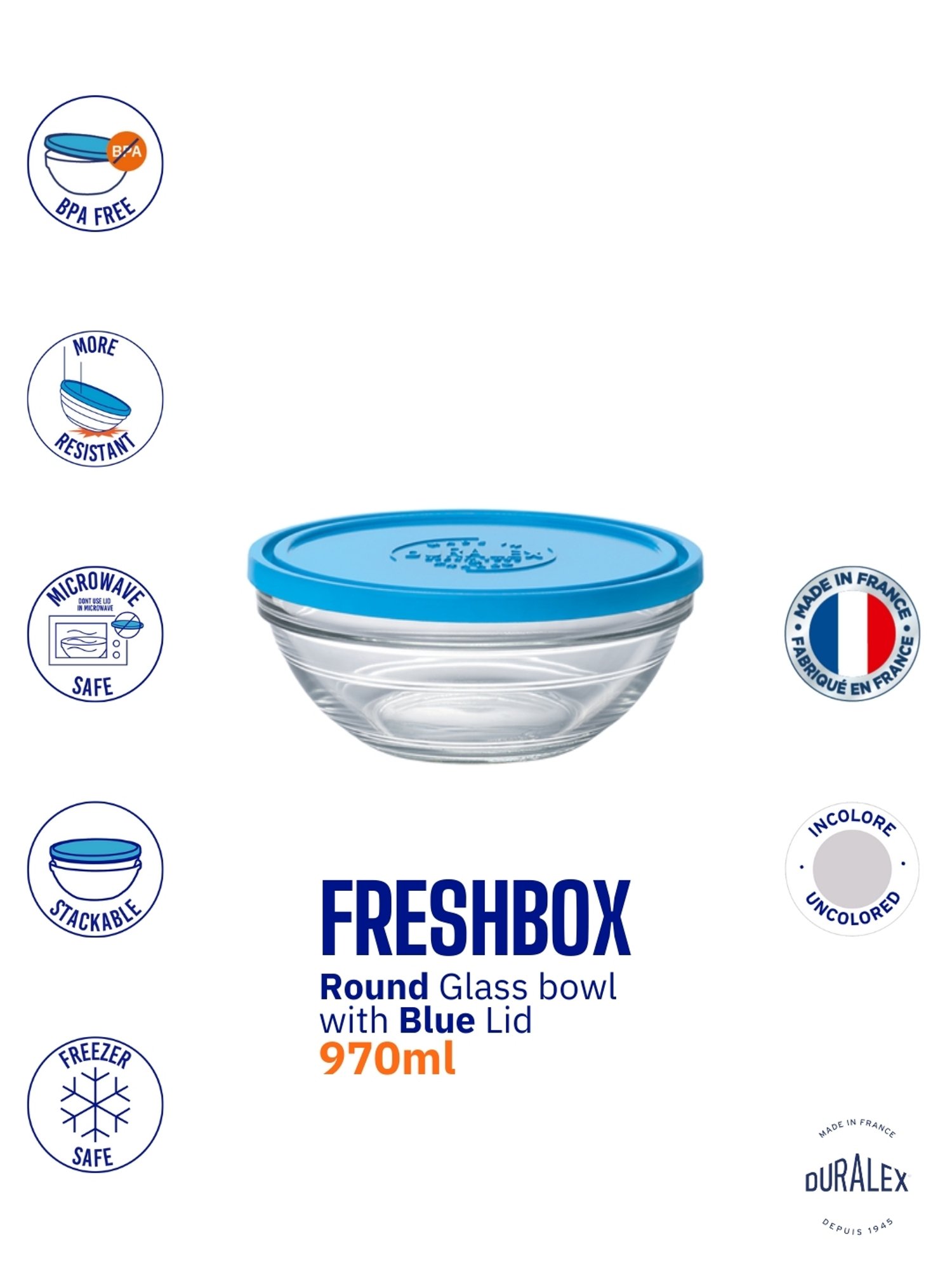 @home Nilkamal Black Polypropylene Snack Bowl With Lid (0.46 L)