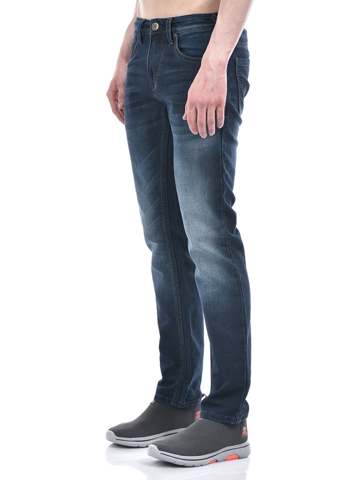Lawman Pg3 Dark Blue Slim Fit Lightly Washed Jeans