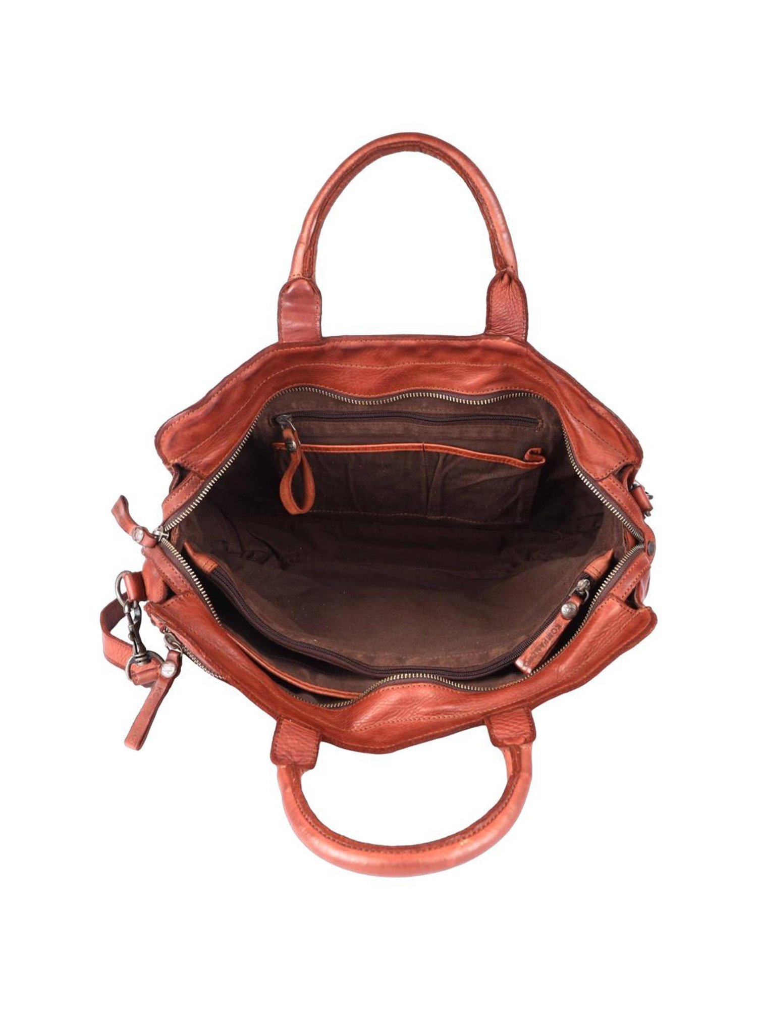 KOMPANERO Valentina Tan Textured Laptop Messenger Bag